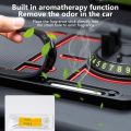Non-Slip Phone Pad for Car, TSV Car Dashboard Mat Tray, Silicone Anti-Shake Pad with Aromatherapy, Temporary Car Parking Card Number Plate, Universal Cell Phone Holder. 
