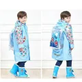1Pcs Student Raincoat for Kids Boys and Girls With School Bag Pocket Waterproof Rain Coat for Children (Random Design)- (5yers to 15 years). 