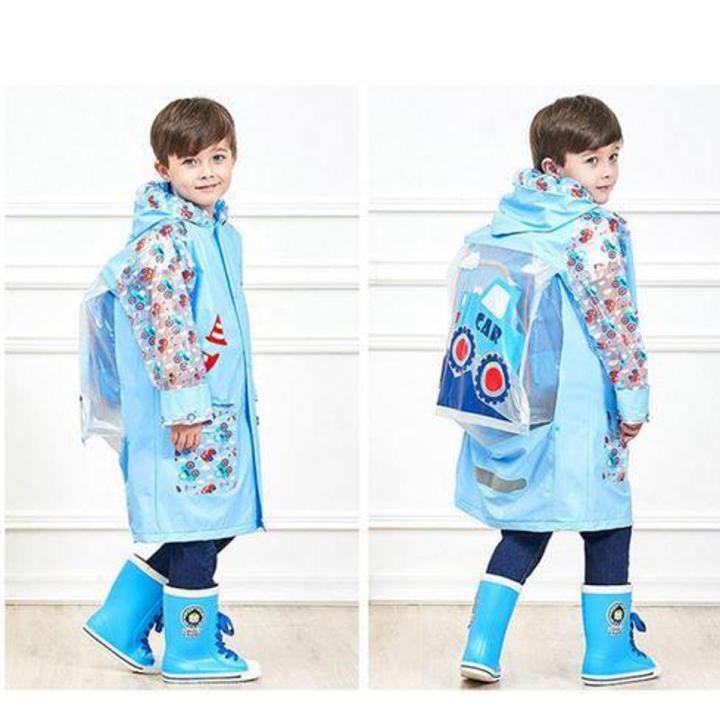 Student Raincoat for Kids Boys and Girls Waterproof Rain Coat for Children