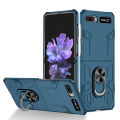 New Applicable Samsung Galaxy Z Flip1 5G Armor Ring Folding Drop-Resistant Mobile Phone Protective Case. 