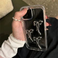 Aesthetics Stylish 3D Metal Bowknot Phone Case For iPhone 15 14 13 12 11 Pro Max Mini X XR 7 8 Plus SE Clear Cover Epoxy Shell. 