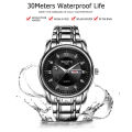 LouisWill Men Fashion Watches Quartz Watches Casual Wristwatches 30M Waterproof Watches Calendar Dial Stainless Steel Folding Clasps Luminous Pointer Wrist Watches for Men. 