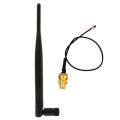 868MHz 915MHz LoRa Antenna with SMA Male Connector for Meshtastic LORA32 ESP32 LoRa OLED Board + 15cm IPEX Extension Cable. 