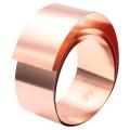 Ultra-thin Copper Sheet Roll Durable Double Sided 50 x 1000mm Red Copper Strip Metal Foil Plate Avoid Voltage and Current.