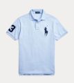RL Single Big Pony Mesh Short-Sleeve Polo Shirt - Sky Blue.