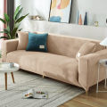 Velvet Plush Sofa Cover Elastic L Shape Couch Covers All-inclusive Soild Color Stretch Sofa Slipcover for Living Room Home Decor. 