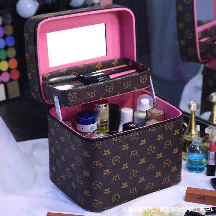 Big brand makeup bag women's portable large capacity 2023 new super hot ins luxury cosmetics storage box