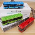 4 Wheels Double Decker Bus Model bus Toy Car ABS Alloy Simulate Car Model Exquisite Bus Toy Model Birthday Gift. 