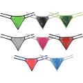 Men's Alluring Lace Bikini Thong Underwear Temptation in Micro String Design with Sissy Slim Pouch and Hipster Style. 