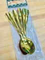 Stainless Steel Golden Spoon Set 6 Piece. 