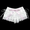 Multilayer Lace Shorts Women Ribbons Flower Ruffles Elastic Waist Cute Cake Shorts Lolita Shorts for Sweet Girls Kawaii Clothes. 