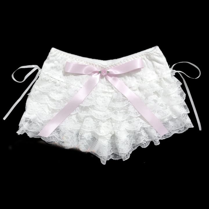 Multilayer%20Lace%20Shorts%20Women%20Ribbons%20Flower%20Ruffles%20Elastic%20Waist%20Cute%20Cake%20Shorts%20Lolita%20Shorts%20for%20Sweet%20Girls%20Kawaii%20Clothes%20-%20Image%205
