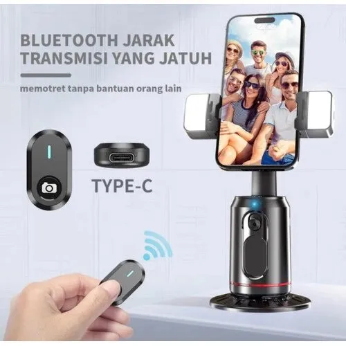 Retrack Q02 AI Tracker 360° Auto Face Tracking Smart Selfie Gimbal ...
