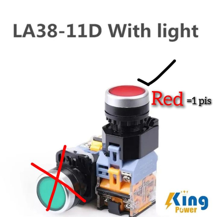 LA38-11D%20Automatic%20Push%20button%20Momentary%20Self-Reset%20ON%20OFF%20Push%20Button%20Switch%2022mm%201NO%201NC%20with%20AC%20220V%20LED%20Indicator%20Lamp%20Used%20GMC-22%20Finder%20MK2P-1%20Relay%20Make%20DOL%20Starter%20-%20Image%202