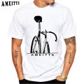 Fixie Fixed Gear Bicycle Cycling Cat Punk Rider T-Shirt New Summer Men Short Sleeve Funny Bike Sport White Casual Boy Tees Tops. 