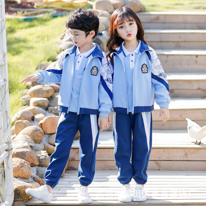 Spring%20and%20Autumn%20New%20Primary%20and%20Secondary%20School%20Student%20Class%20Uniforms,%20School%20Uniforms,%20Kindergarten%20Uniforms,%20Blue%20Color-blocked%20Sportswear,%20Casual%20Suits,%20Wholesale%20-%20Image%202