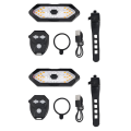 2Piece Bike Taillight Horn USB Rechargeable Remote Control Turn Signal Bike Tail Light with Turn Signals. 