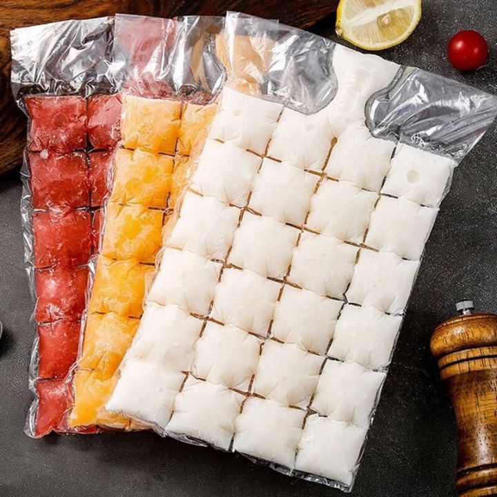 10pcs/Pack Disposable ice pack edible frozen ice cube mold household self-sealing ice tray freezer bag with passion ice bag