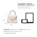 Valais Bag, Mini Classic, Simple Vintage, White Hand-Held, Girl, Leather Kelly, Crossbody Shoulder Bag, Bag. 
