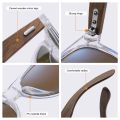 GM Brand Transparent Color Frames Sunglasses Men Women's Polarized Delicate Fashion Handmade Wood Sunglasses With Box. 