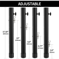 Table Leg Extenders for Folding Tables Straight/Bent Leg, Leg Extensions, Heights Adjustable Risers - 4PCS.