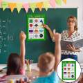 Foldable Pocket Chart Recognition Educational 12 Pockets Shape Color for Home Toddlers.