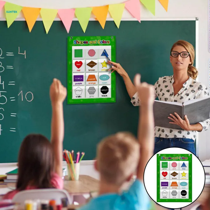 Foldable%20Pocket%20Chart%20Recognition%20Educational%2012%20Pockets%20Shape%20Color%20for%20Home%20Toddlers%20-%20Image%205