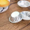 50Pcs Desserts Candies Disposable Egg Tart Mold Fadeless Tin Silver Aluminum Foil Grease-proof Muffin Cake Mold Kitchen Tools. 