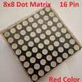 1588BS RED Color LED 38mm DOT Matrix Round Dot 8x8 3.75mm LED 16 Pin Leads Common Anode 7 Segment Display For Panel Moving Text Massage Arduino. 