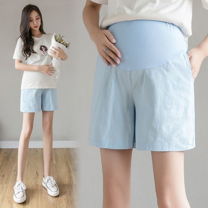 Cotton%20and%20Linen%20Maternity%20Shorts%20for%20Pregnant%20Women%20Pants%20Gravida%20Clothes%20Pregnancy%20Clothing%20Mother%20Wear%20High%20Waist%20-%20Image%202