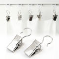 10Pcs Stainless Steel Curtain Clips with Hook Sturdy and Durable Window Curtain Hook Clips Home Window Accessories.