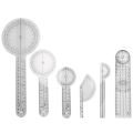 LKPCIGCXM 6Pcs Spinal Ruler Spinal Finger Goniometer Protractors Multi-Ruler Angle 180/360 Degree Measuring Tool. 