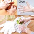 Disposable Gloves, 100 Pcs Plastic Gloves for Kitchen Cooking Cleaning Safety Food Handling.
