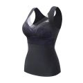 De jung heat no trace warm lace vest women's fixed cup pile thickened thin comfortable bottom autumn underwear. 