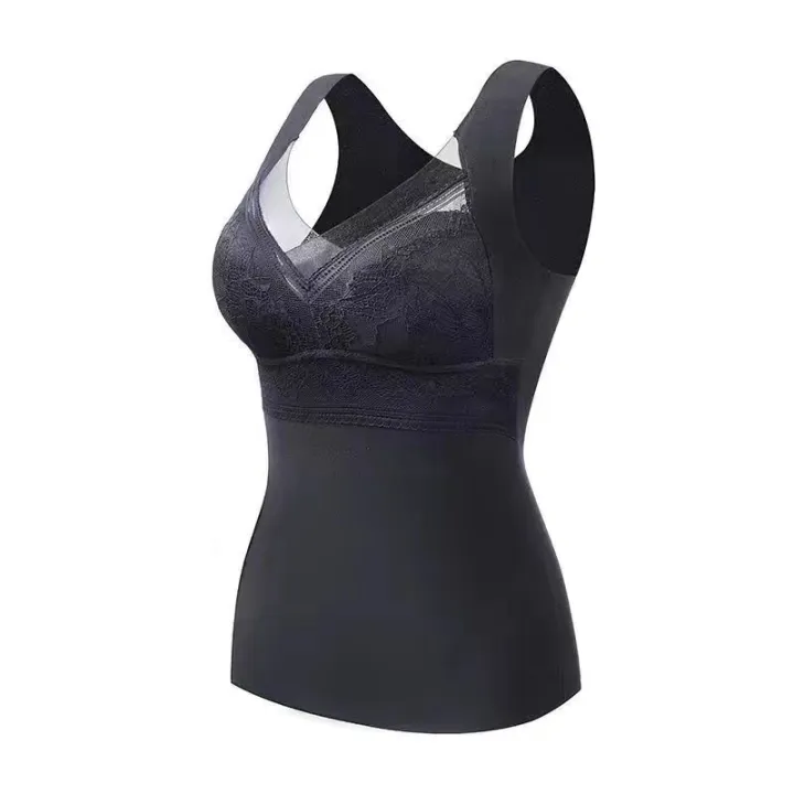 De%20jung%20heat%20no%20trace%20warm%20lace%20vest%20women's%20fixed%20cup%20pile%20thickened%20thin%20comfortable%20bottom%20autumn%20underwear%20-%20Image%207