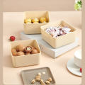 Box Set Sealed Lid Split Plastic Dry Fruit Snack Tray Refrigerator Fresh-keeping Storage Box Living Room Square Candy. 