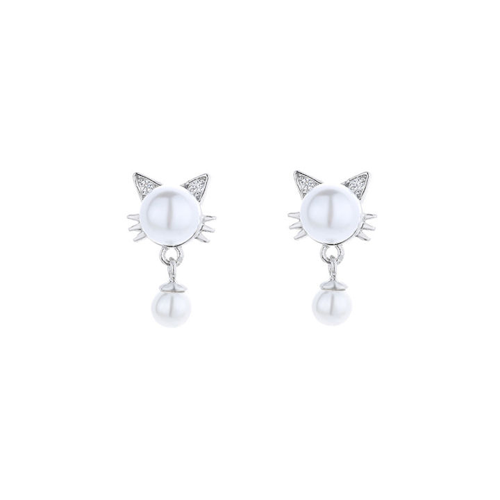 Ancient%20cat%20Ning%20super%20cute%20cats%20small%20cat%20earrings%20girly%20cute%20kitten%20pearl%20stud%20earrings%20drop%20design%20-%20Image%205