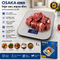 Kitchen Scale Large Capacity 10kg Digital Measuring Scale for Baking, Meal Prep & Grocery Use with Easy Clean Stainless Steel Surface and Clear Backlit Screen. 