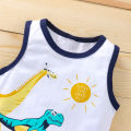 Baby Kids Boys Shorts Set, Sleeveless Tank Top with Shorts Summer Outfit. 