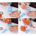 Silicone Baby Toddler Feeding Bottle with Spoon Fresh Food Cereal Squeeze Feeder Hot. 