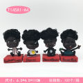 Cross-Border Foreign Trade Cartoon Vinyl Black Doll Shaking Head Expression Happy and Sad Doll Children's Room Car Interior Decoration.