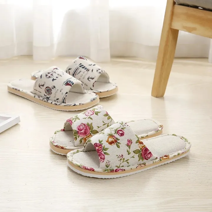 Women%20Casual%20Floral%20Indoor%20Home%20Slippers%20Flower%20Soft%20Slippers%20Spring%20Autumn%20Flip%20Flops%20Female%20Linen%20Slides%20Slippers%20-%20Image%202