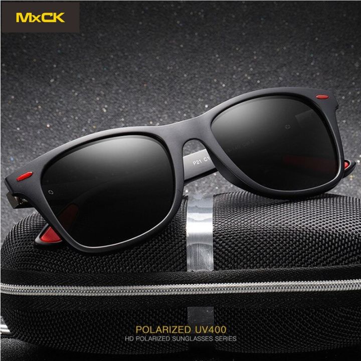 Polarized red Sunglasses Classic Men Women Fashion Brand Driving Square Frame Sun Glasses Male Goggle