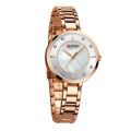 CURREN 9051-Rosegold & White Fashion Elegant Quartz Watch for Women.