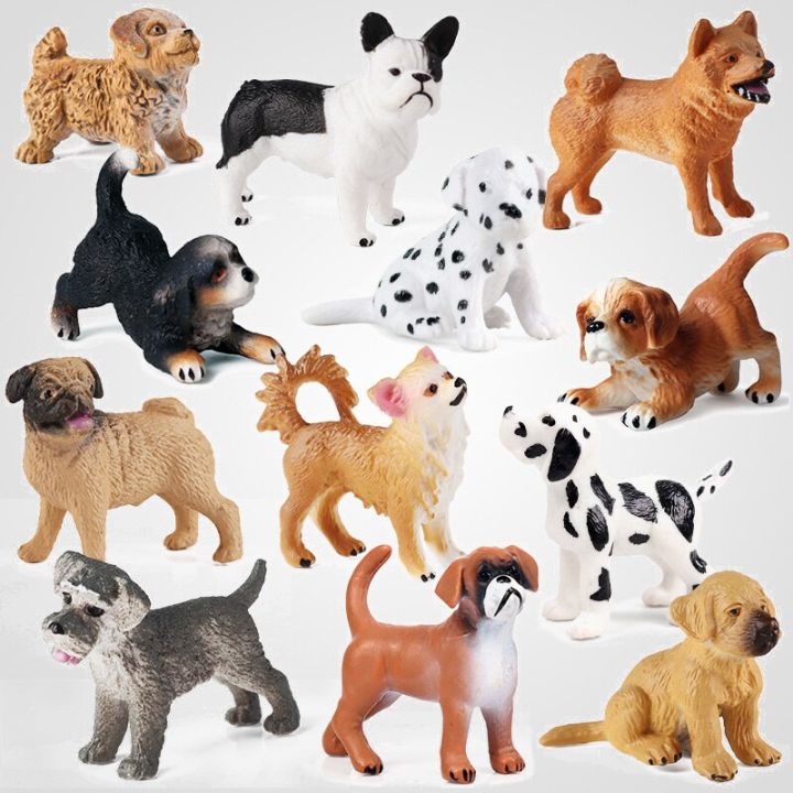 【Sandmdm】 2023 Simulation Mini Dog Model Artificial Figures Lawn Ornaments Animals Garden Statues Kids Collection Science Early Education Toy
