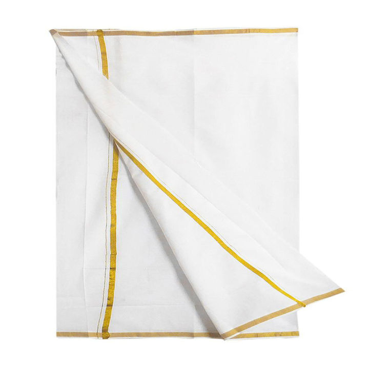 Indispensable -Quality And Durablity -White Colour Lungi For Men 100% Cotton - Lungi- Innovative Preferble - Low Hassle and Maintanance