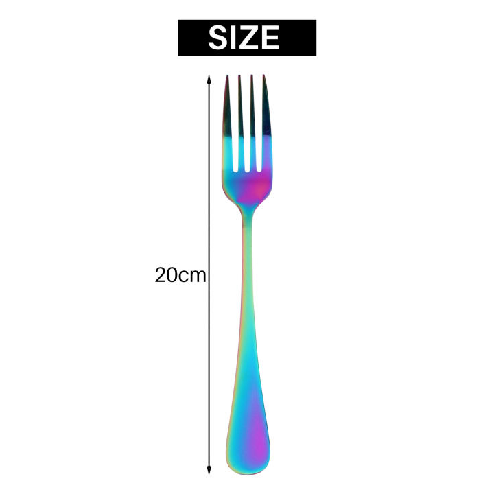 Stainless%20Steel%20Table%20Forks%20Set,%206Pcs%20Rainbow%20Color%20Stainless%20Steel%20Tableware%20Cutlery%20Dinnerware%20Set%20Dishwasher%20Safe,%20Fork(20cm/7.87%20inch)%20-%20Image%208