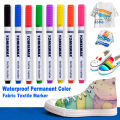 8Pcs Waterproof Permanent Color Fabric Textile Marker Pen For T Shirt Shoes Clothes Wood Stone DIY Art Graffiti Drawing Painting.
