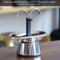 2 Cup Moka Pot, Double Head Mocha Coffee Pot for Home. 