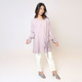 Retail Remedy Mauve Warp Kurti With Collar. 